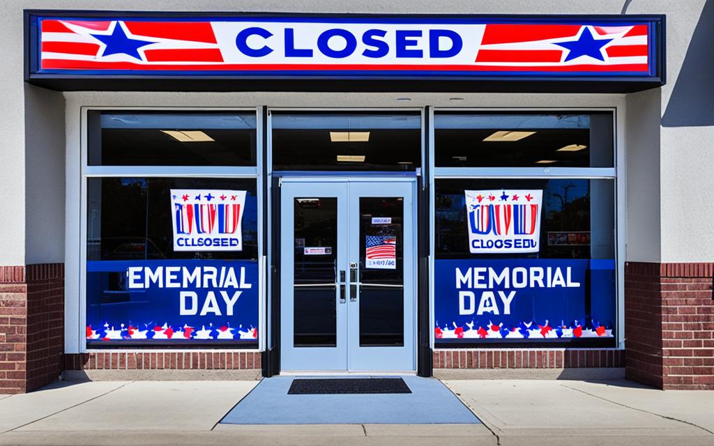 memorial day store sign