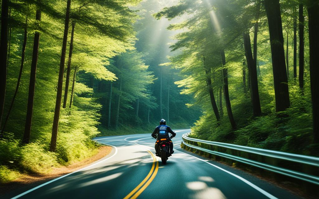 scenic motorcycle ride route