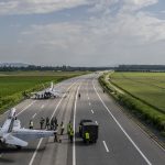 Swiss Air Force lands on motorway